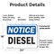 Signmission Diesel OSHA Notice Sign, Plastic, 24in W x 18in L, 2PK OS-2PACK-NS-P-1824-L-11015 - alternate 6